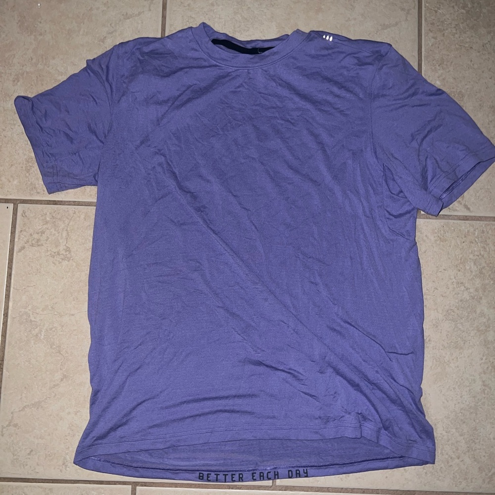 Purple Lululemon License to Train Short-Sleeve Shirt